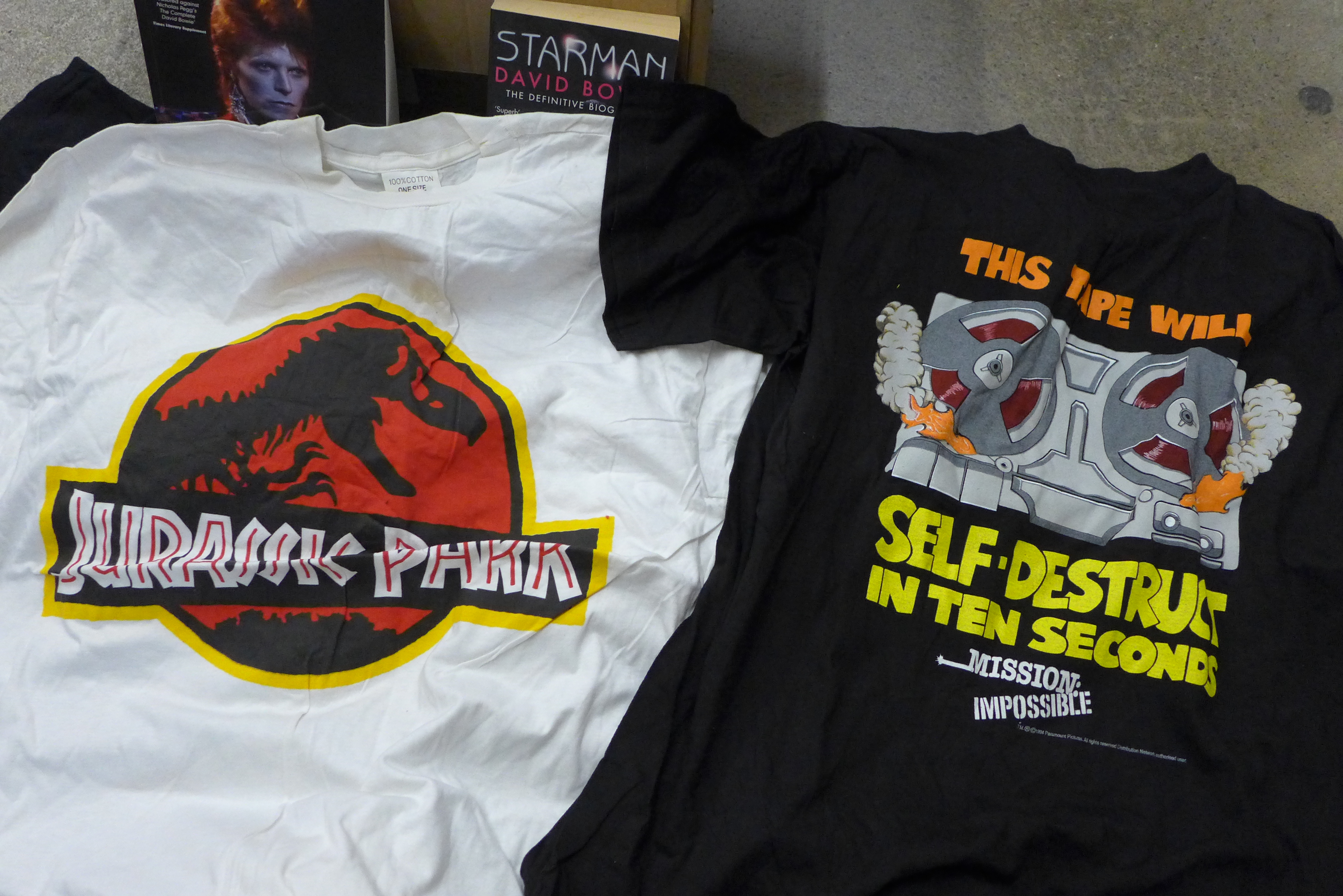 Music related T-shirts, rock music books and two David Bowie books - Image 3 of 5