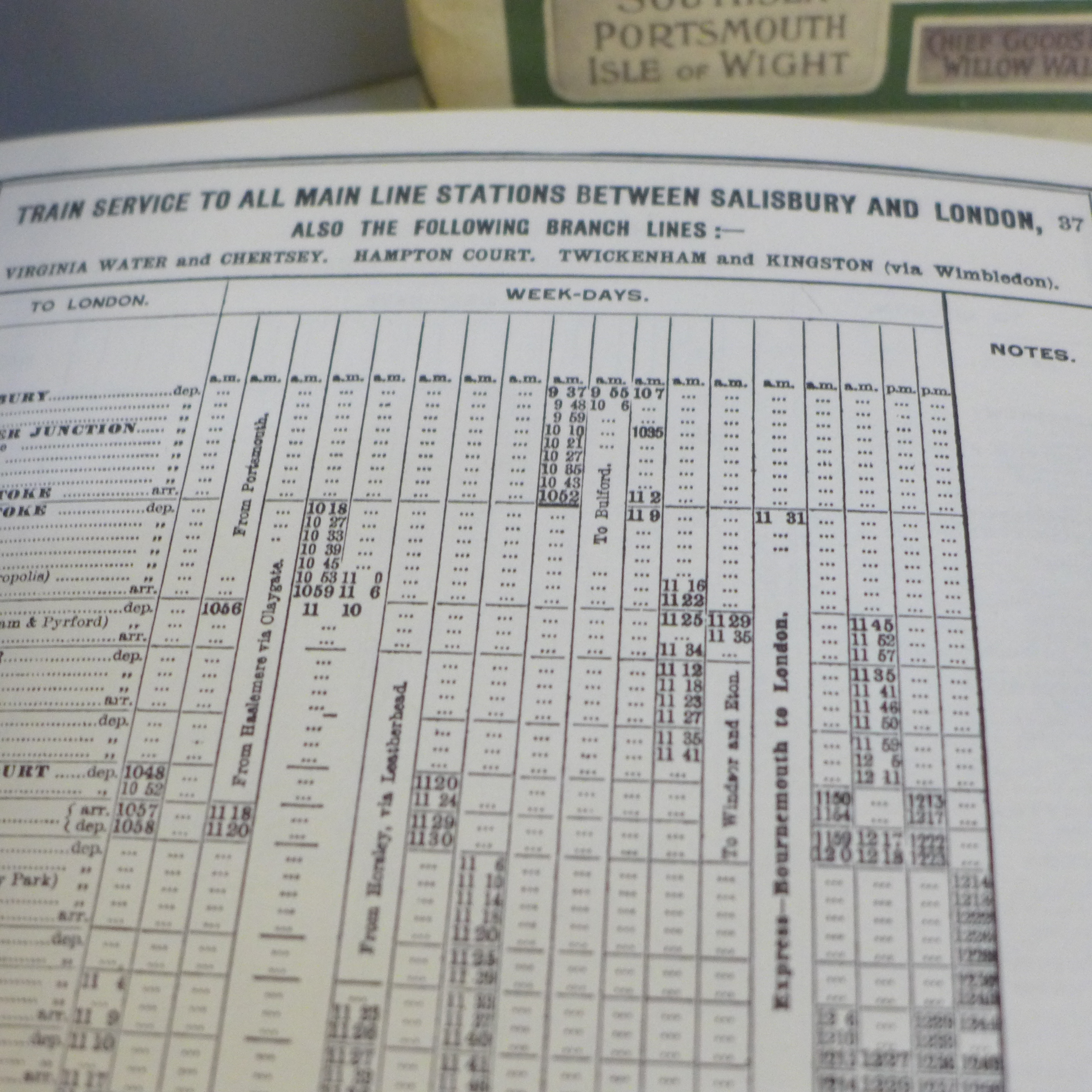 Three 1900s railway timetables including maps, reprinted from originals in the 1960s comprising - Image 5 of 7