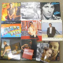 Bruce Springsteen, six LP records and a 12" single, four books, two DVDs and a 1973-1984 CD box set