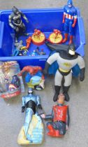 Film and TV related action figures including Batman, Spiderman and Captain America