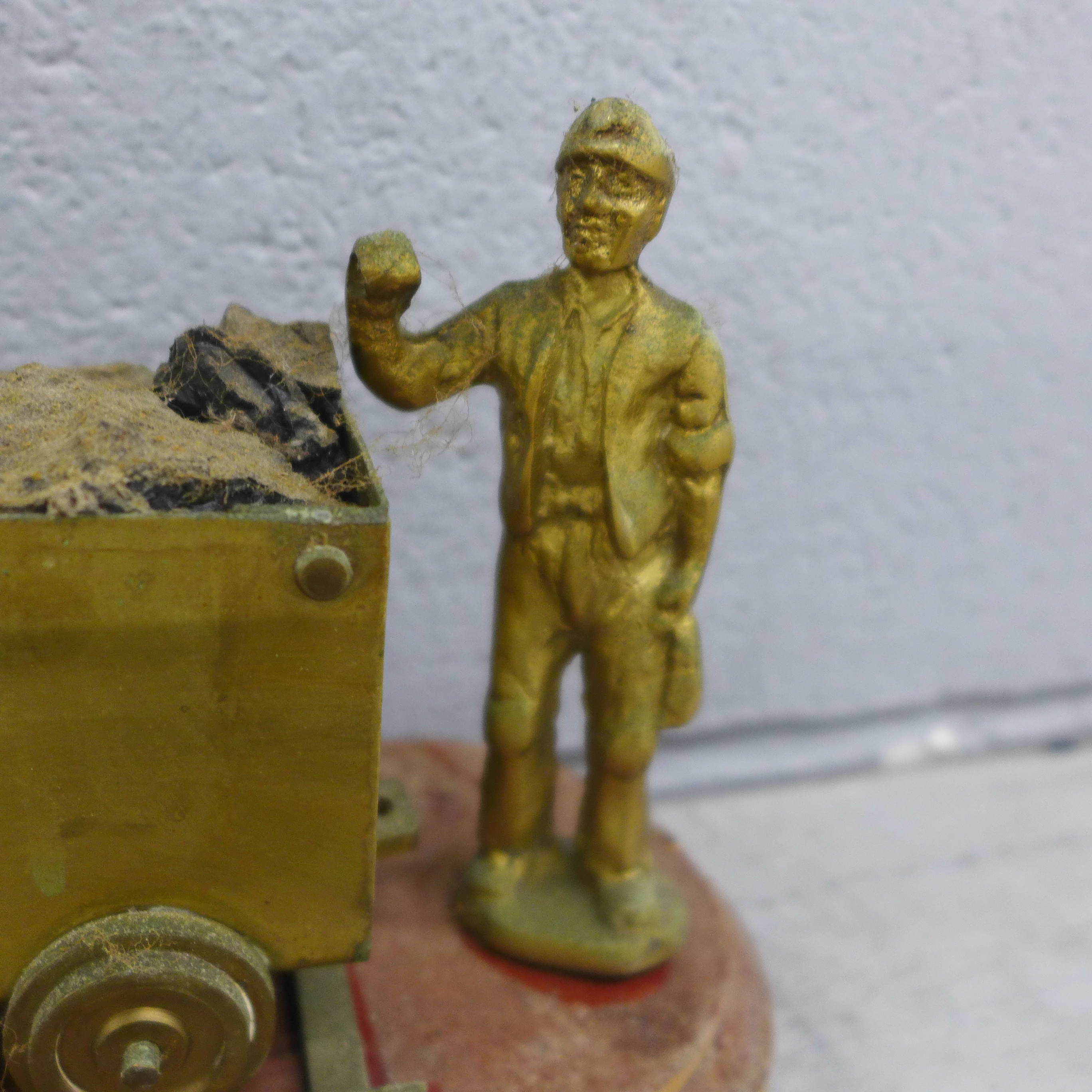 Mixed brass models including rocket, coal mining and blacksmith **PLEASE NOTE THIS LOT IS NOT - Image 19 of 24