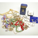A collection of jewellery and cufflinks