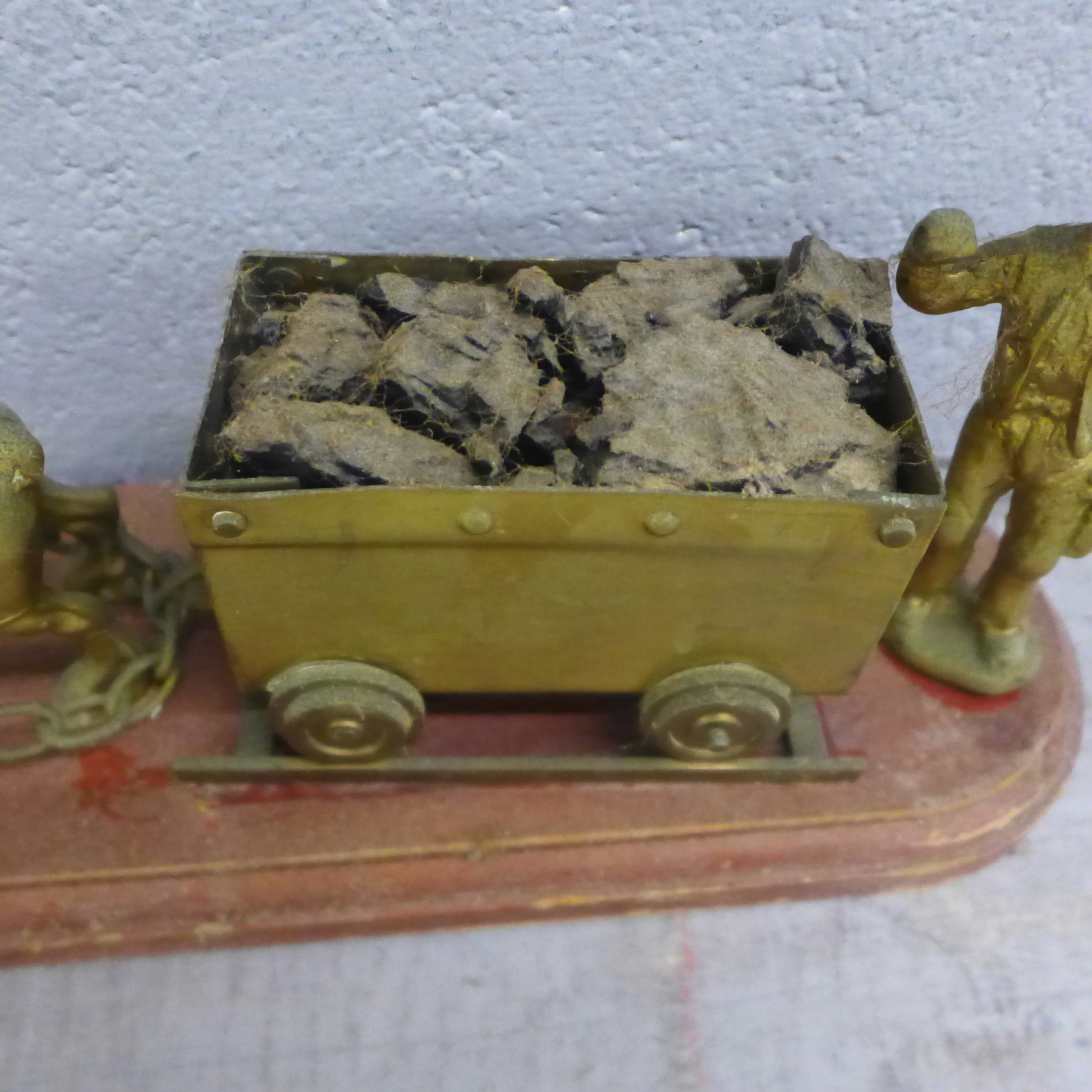Mixed brass models including rocket, coal mining and blacksmith **PLEASE NOTE THIS LOT IS NOT - Image 21 of 24