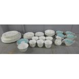 A collection of Wedgwood Campion, six plates, saucers, small plates, teacups, milk, sugar, five