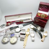 A collection of wristwatches including Rotary