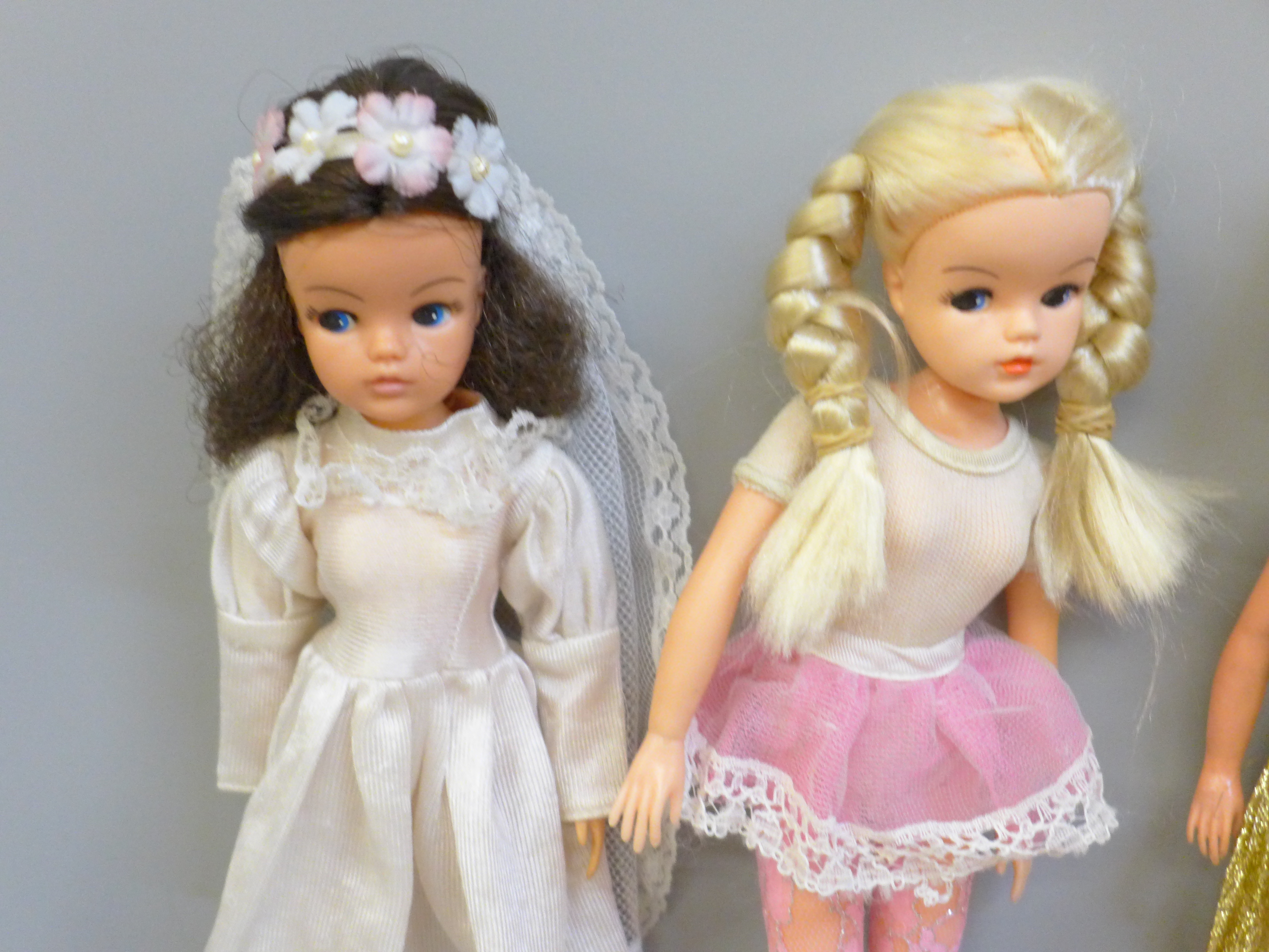 Three vintage Pedigree Sindy dolls and June doll, clothes and accessories - Image 3 of 6