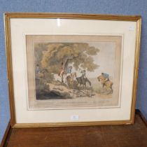 A 1789 The High Mettled Racer print, framed