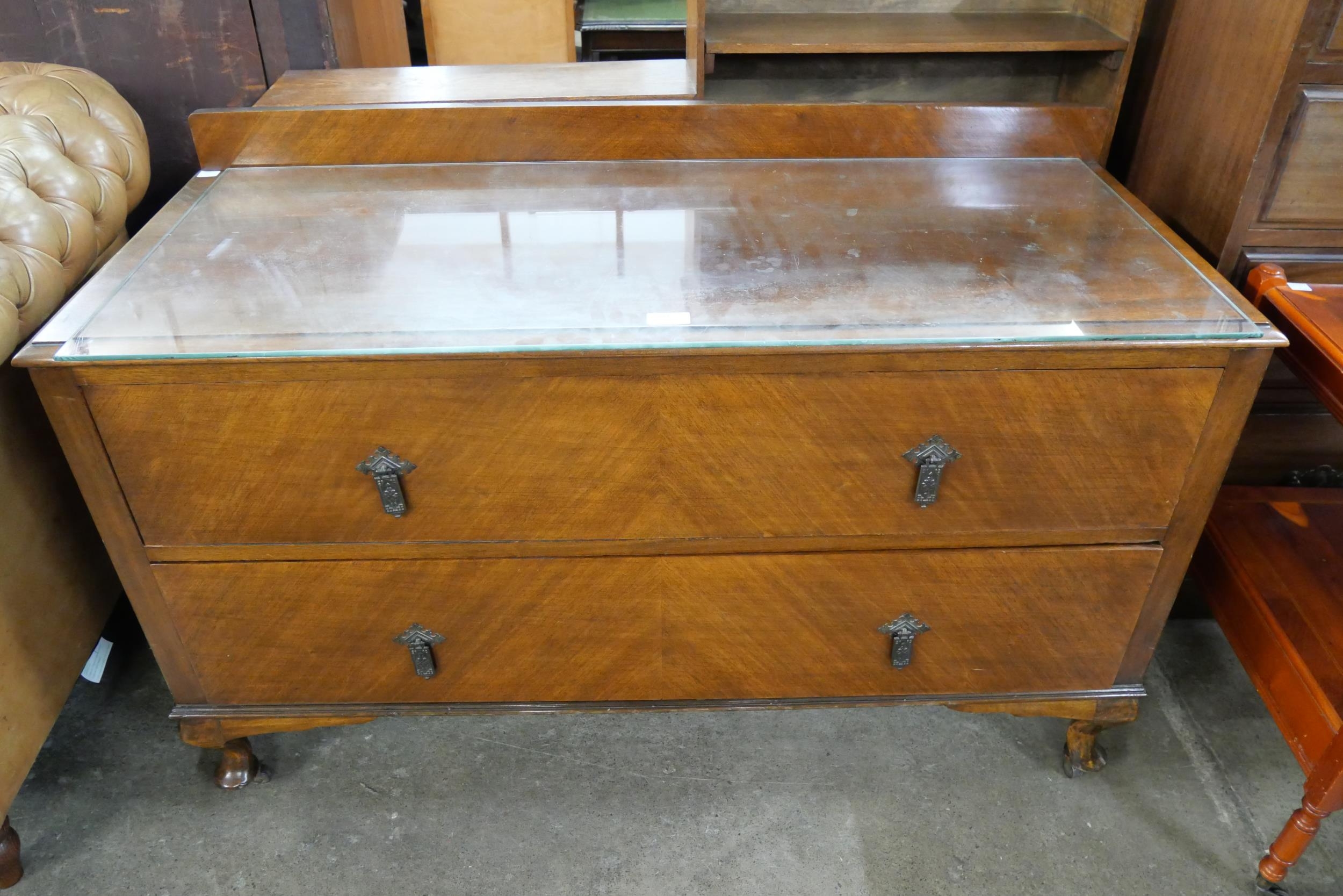 Two Edward VII walnut chests of drawers - Image 2 of 4