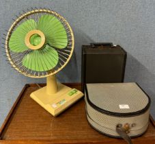 A Pifco fan, heater and a stereograph