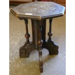A late 19th/early 20th Century Moorish carved hardwood occasional table