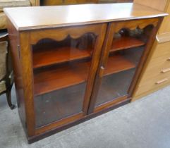 An Edward VII oak two door bookcase