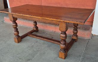 An 18th Century style oak refectory table