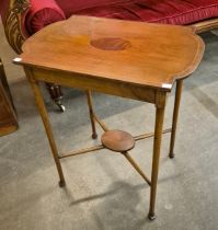 An Edward VII inlaid mahogany occasional table