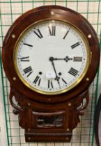 A Victorian rosewood wall clock