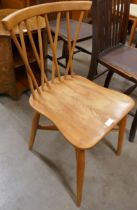 An Ercol Blonde elm and beech candlestick chair