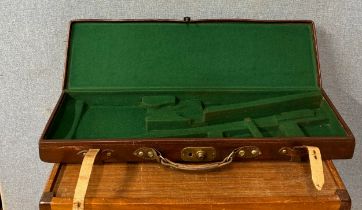 Three Victorian fitted leather gun cases