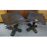 A pair of Ipswich oak occasional tables