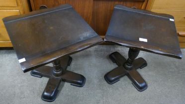 A pair of Ipswich oak occasional tables