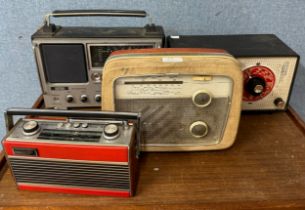 Four vintage radios