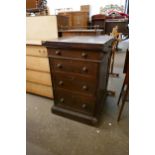 A late Victorian oak pedestal desk