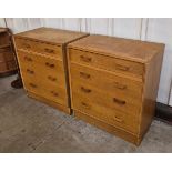 A pair of G-Plan Brandon oak chests of drawers