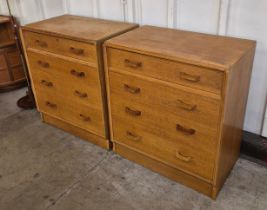 A pair of G-Plan Brandon oak chests of drawers
