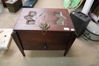 A mahogany sewing box