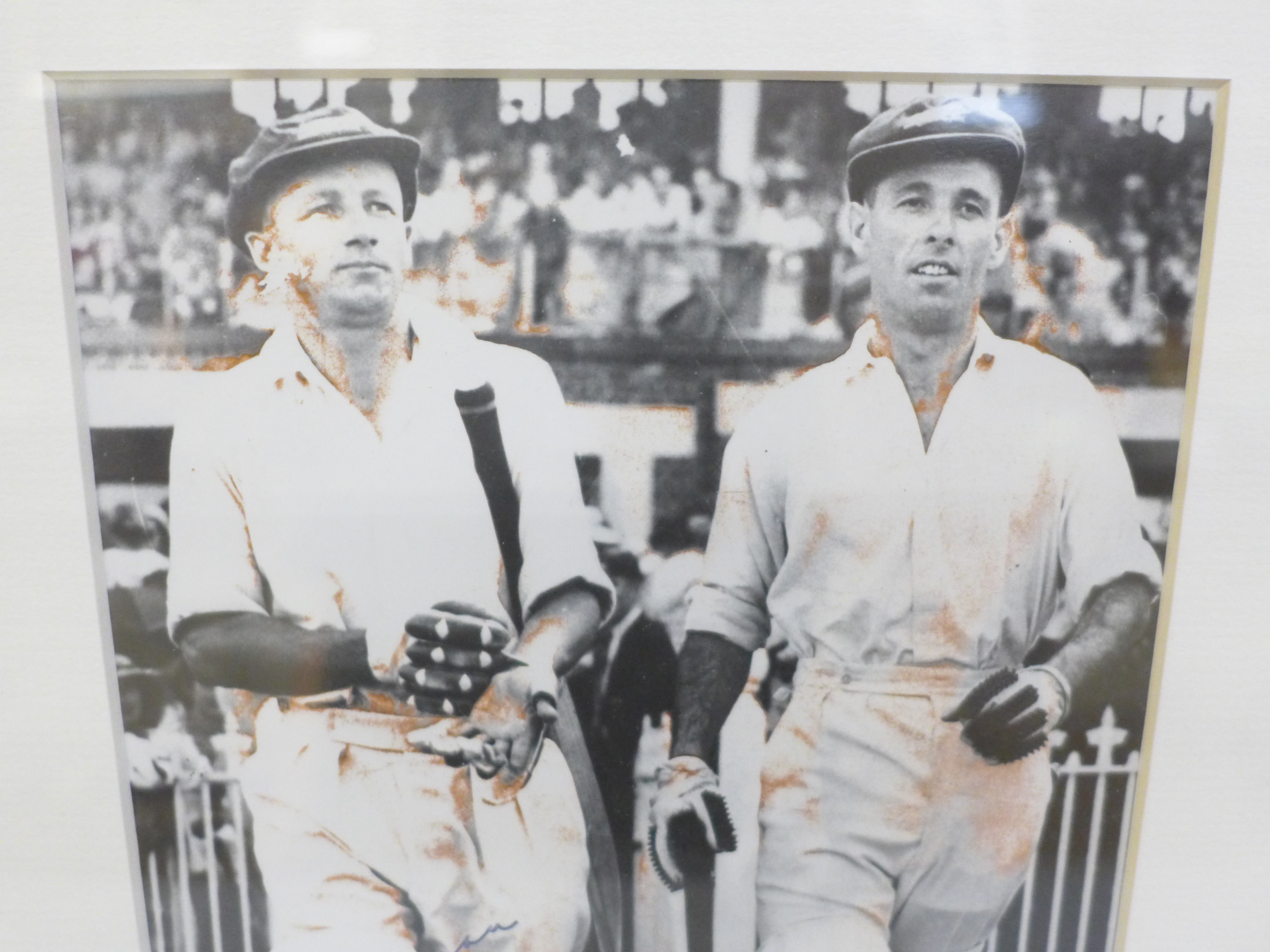 A Don Bradman autograph display with A Sign of the Times AFTAL registered C.O.A. - Image 2 of 4
