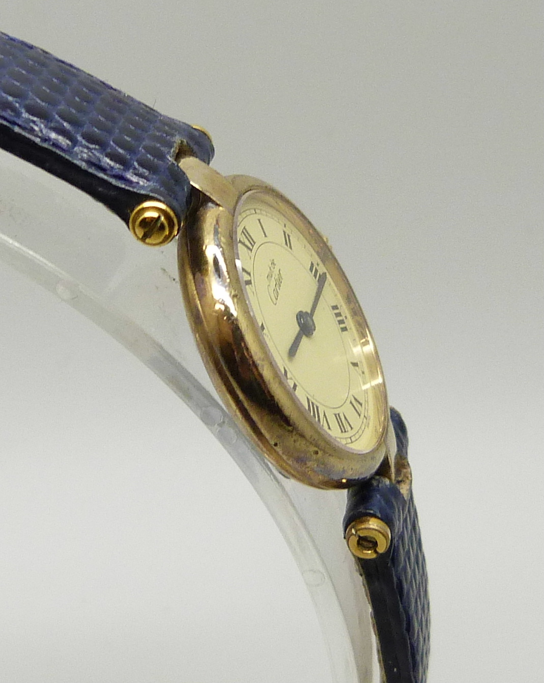 A lady's Must de Cartier silver gilt wristwatch, 27mm including crown - Image 3 of 4