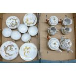 A Japanese lithophane Geisha girl tea and coffee set **PLEASE NOTE THIS LOT IS NOT ELIGIBLE FOR IN-