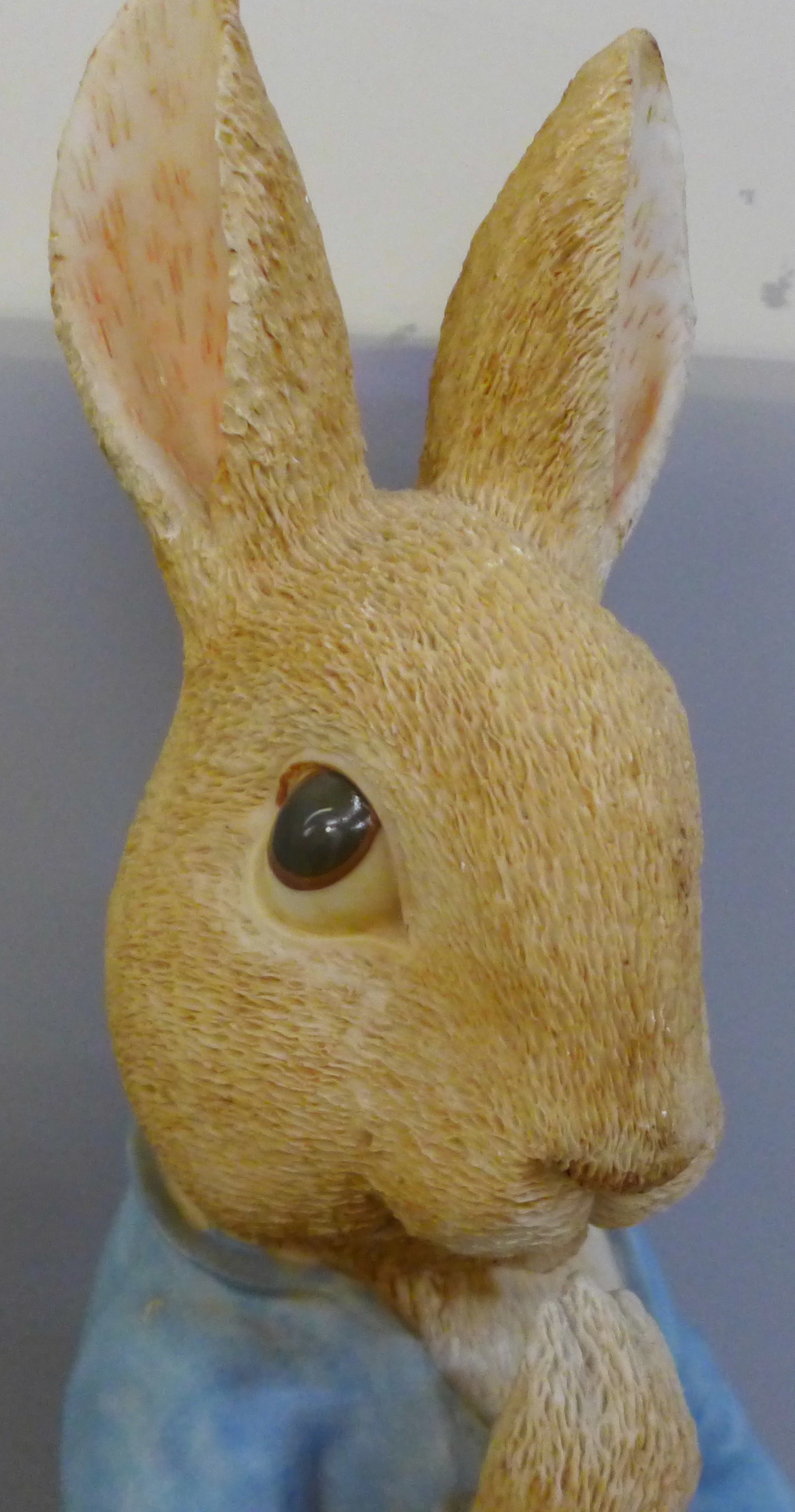 A large model of Peter Rabbit, a collection of glass vases, brass jars, assorted figures including - Image 3 of 7