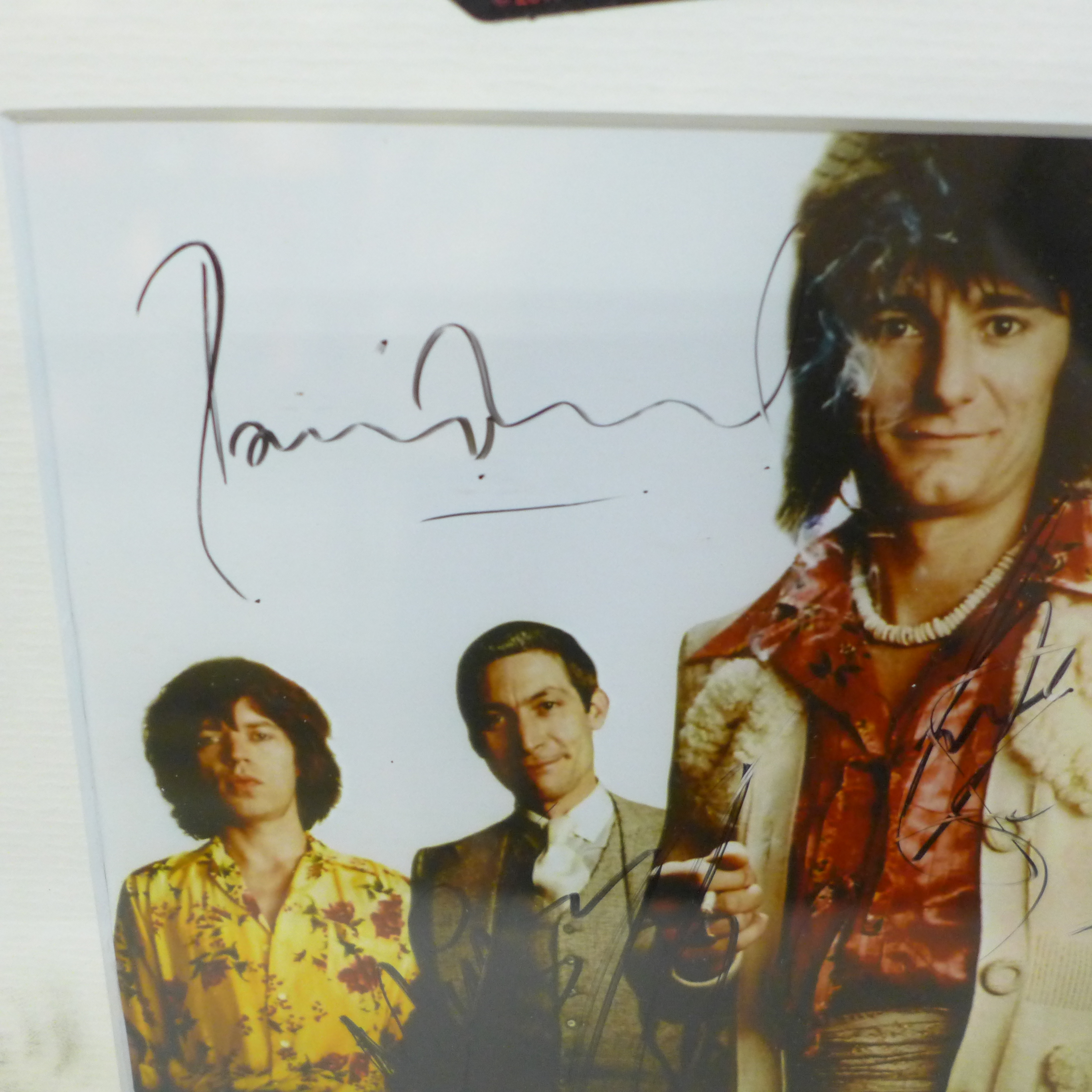 Rolling Stones; Mick Jagger, Ronnie Wood, Keith Richards and Charlie Watts signed photograph with - Image 2 of 5