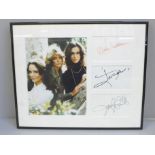 Charlie's Angels; a Farah Fawcett-Majors, Kate Jackson and Jaclyn Smith autograph display Rutland