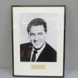 A Rock Hudson, autograph and photograph display with Rutland Antiques AFTAL registered C.O.A.