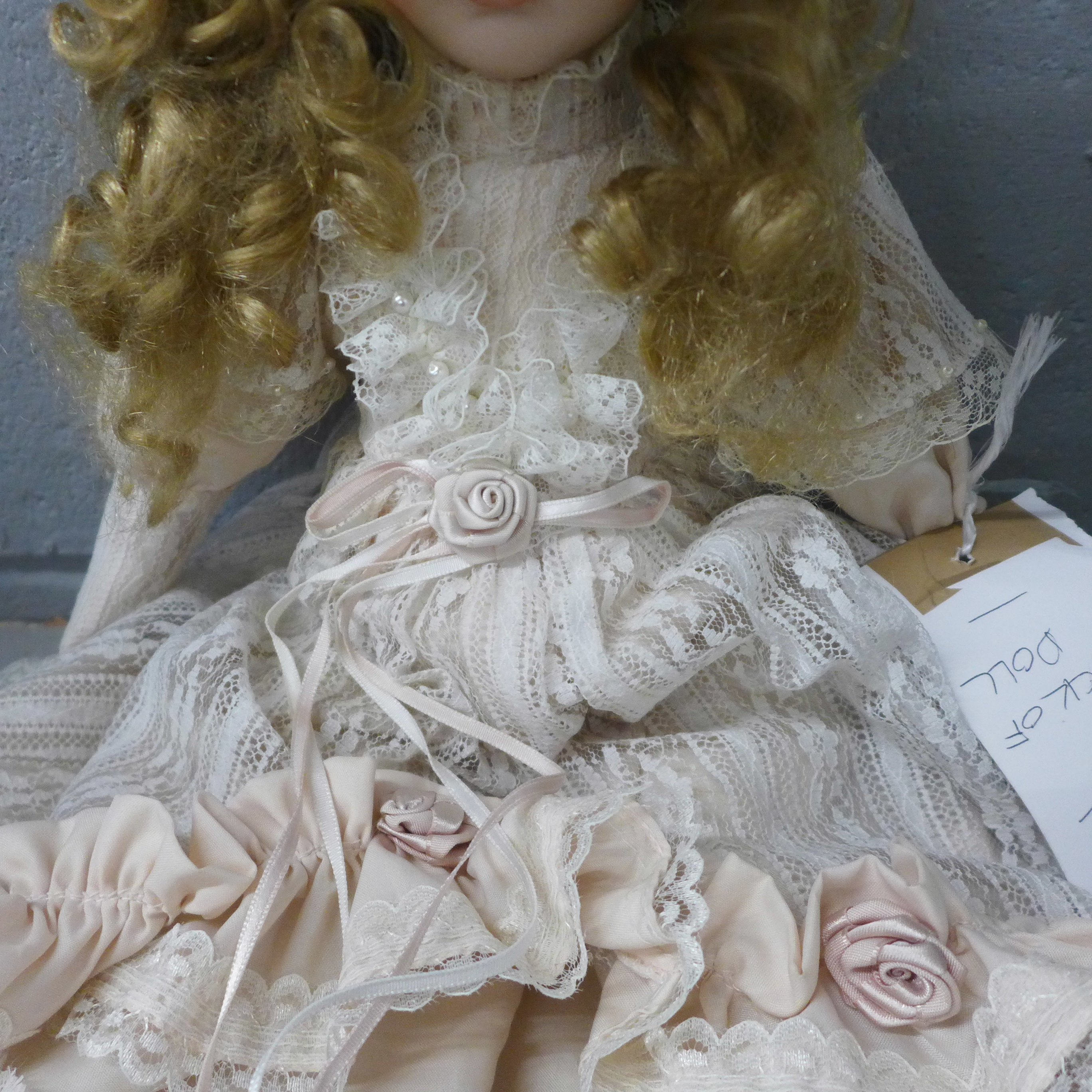 A bisque head doll with wind up musical mechanism - Image 3 of 6