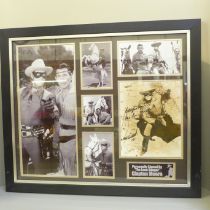 Clayton Moore, Lone Ranger autograph display with Rutland Autographs AFTAL registered C.O.A.