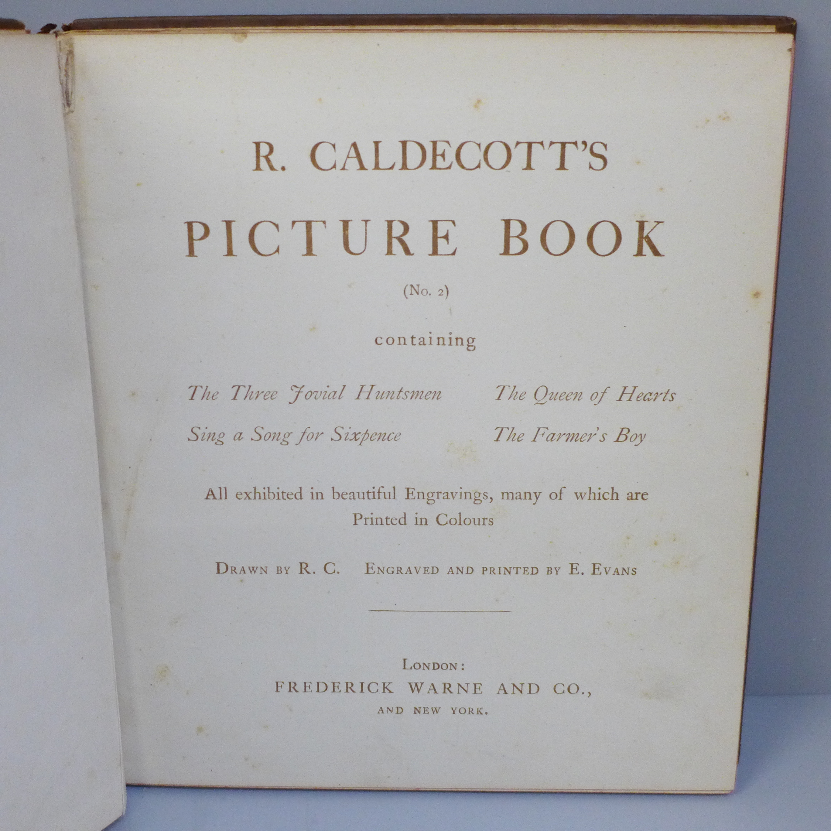 Two hard bound volumes of R. Caldecott's coloured picture books, published by George Routledge and - Image 6 of 9