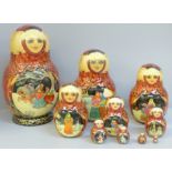 A large lacquered Russian doll, 21.5cm