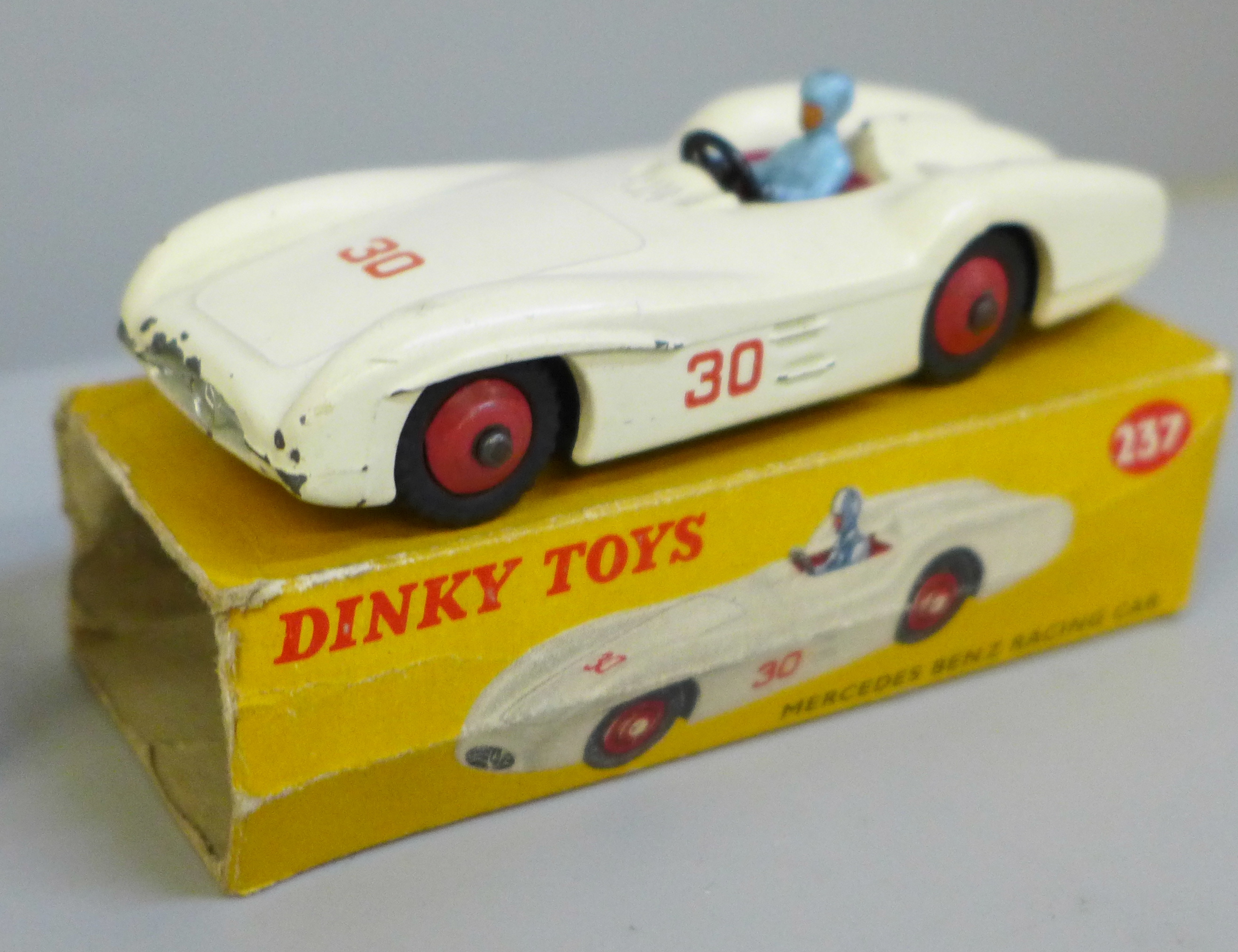 Three Dinky Toys die-cast model vehicles, Volvo 122S 184, Mercedes-Benz 237 and Vanwall Racing Car - Image 4 of 7