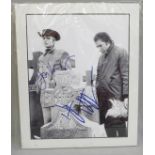 A Dustin Hoffman and John Voigt, Midnight Cowboy autographed photograph with Rutland Antiques