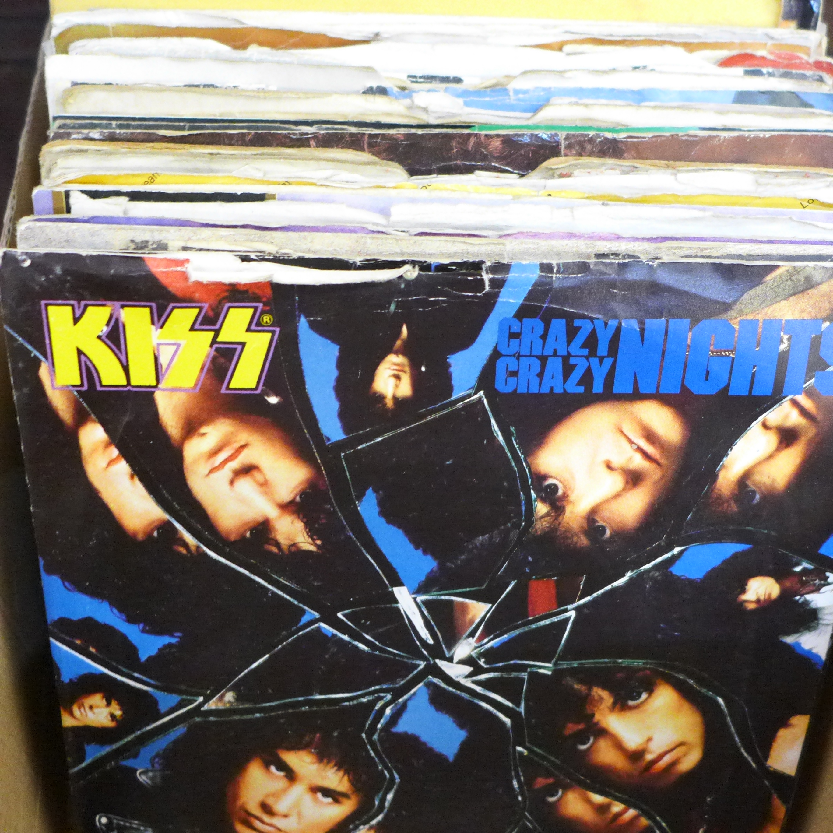 A box of 1970s/1980s 7" singles; rock, new wave, pop, etc. - Image 2 of 8