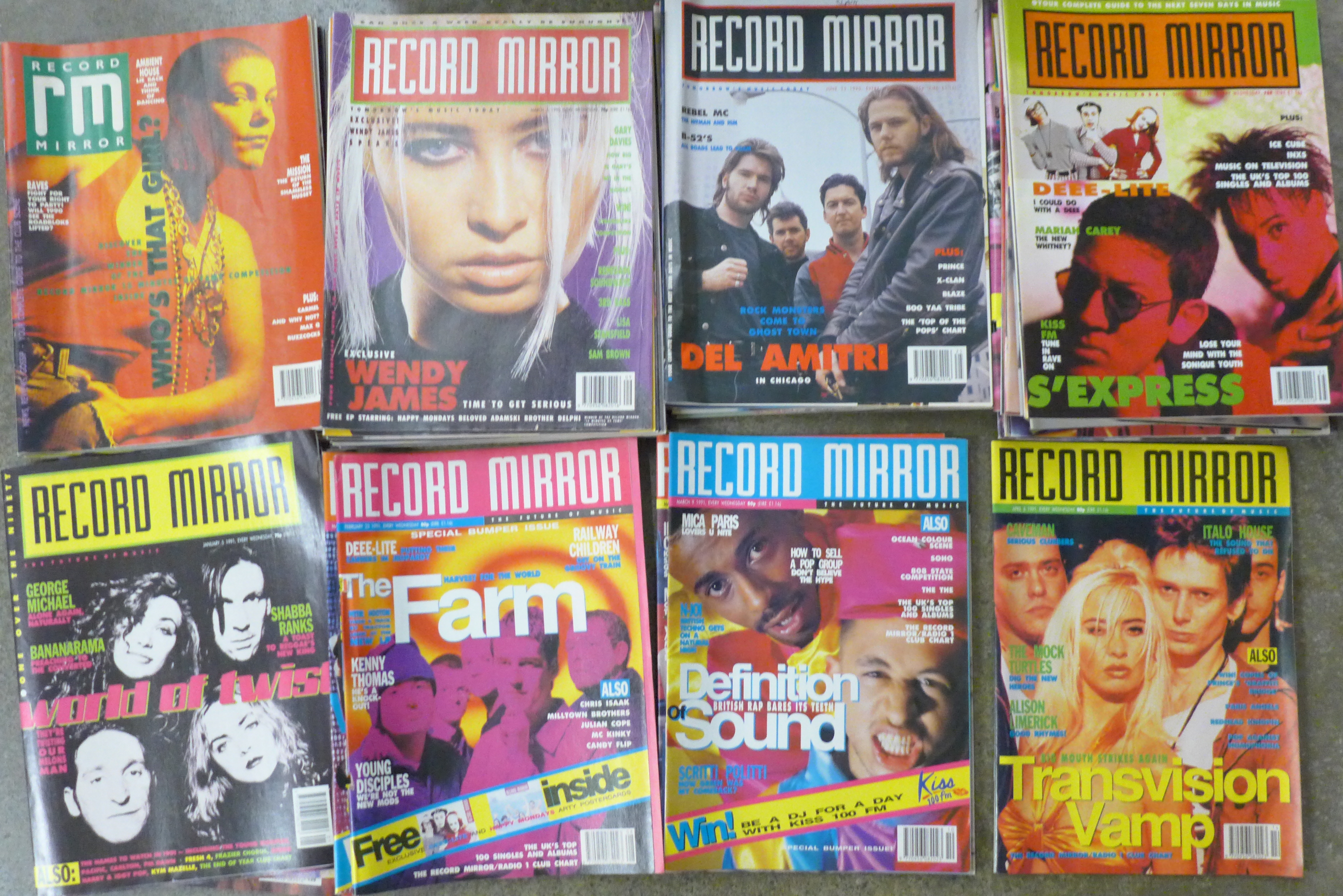 A complete run of Record Mirror magazines for 1990 including extra issue for 19th January, (52)