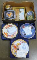 A set of twelve Bradex Russian limited edition small plates, four Deities of Ancient Egypt plates,