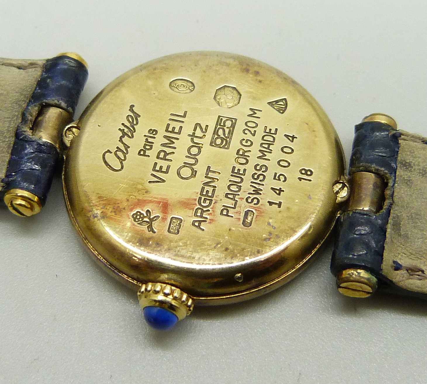 A lady's Must de Cartier silver gilt wristwatch, 27mm including crown - Image 4 of 4
