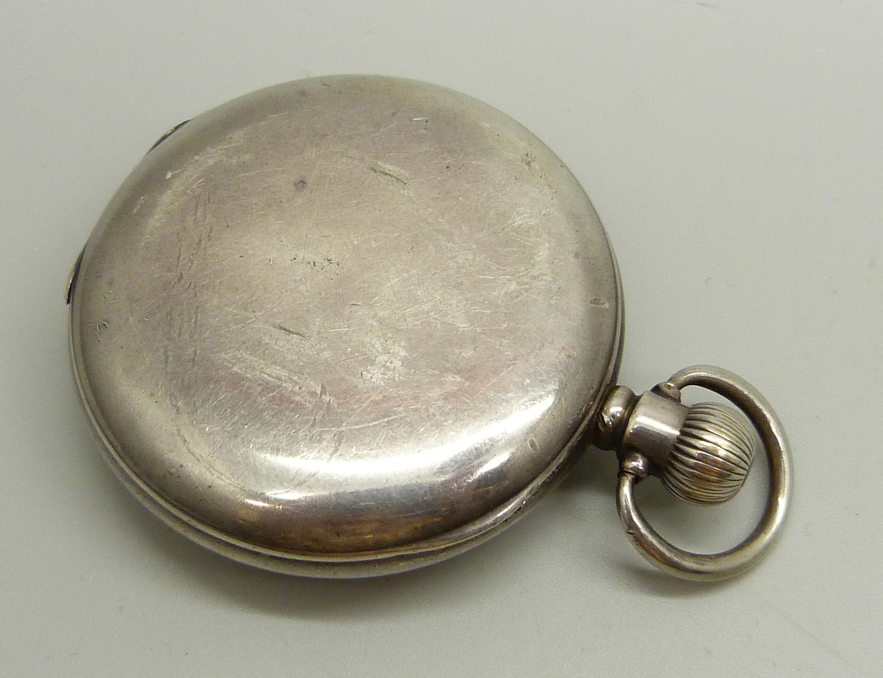 A silver cased pocket watch, Birmingham, 1918 - Image 2 of 3