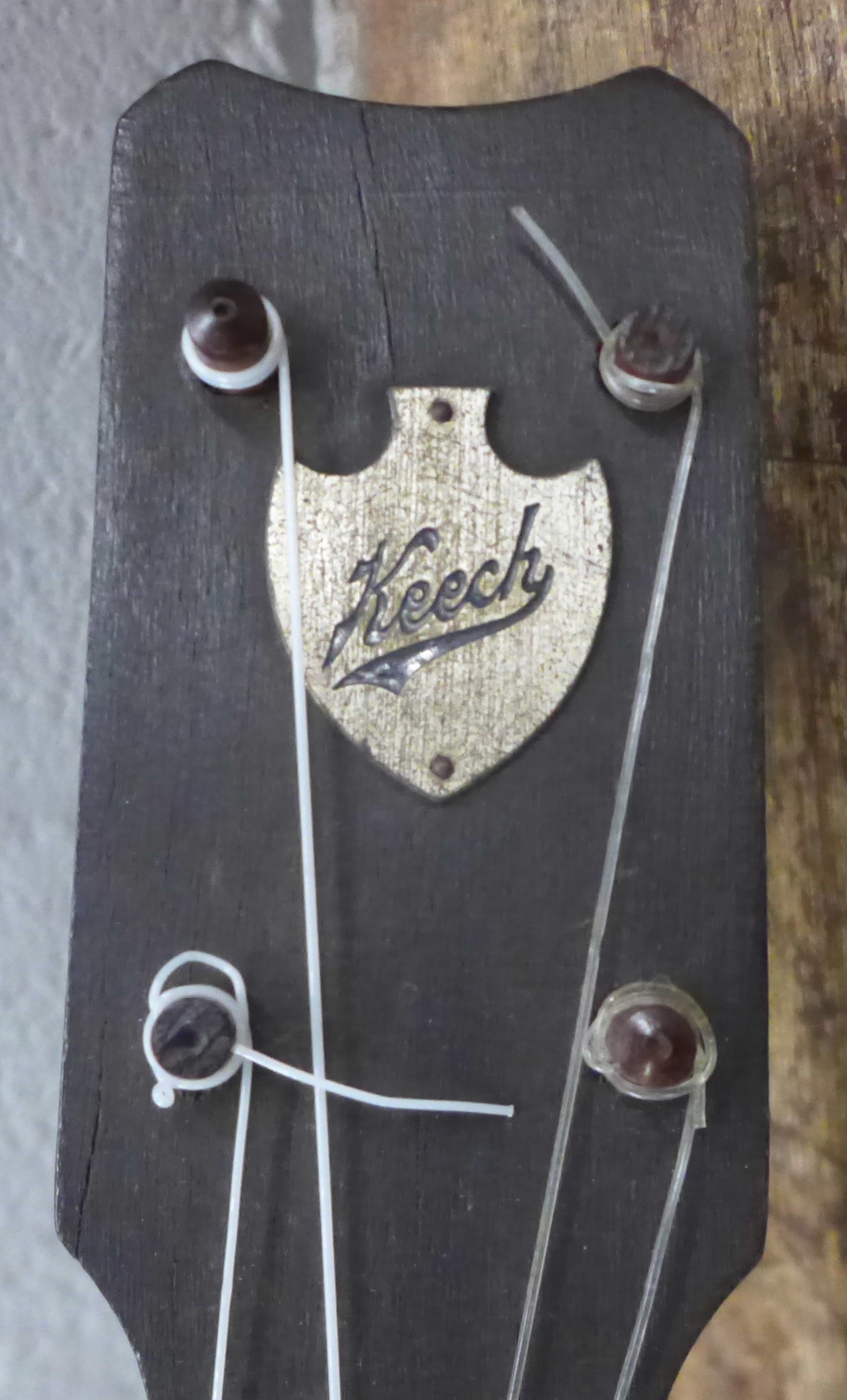A cased banjo, marked Keech, with four George Formby EPs - Image 4 of 6