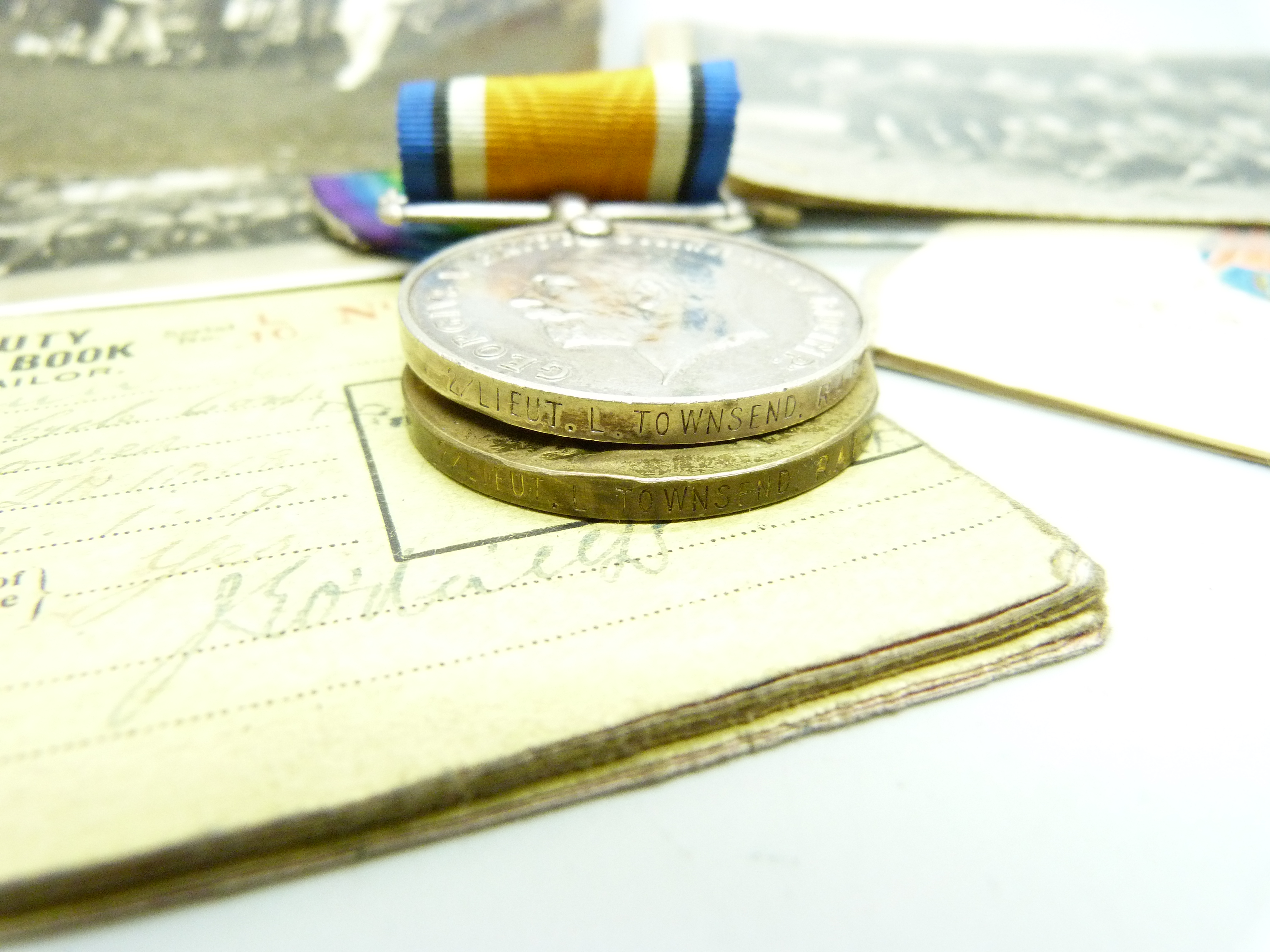 A pair of WWI medals to 2/LIEUT. L. Townsend R.A.F. and ephemera related to Private 18374 Cyril - Image 4 of 6