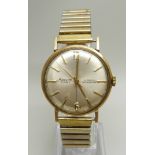 A 9ct gold cased Accurist Automatic wristwatch, 33mm case including crown
