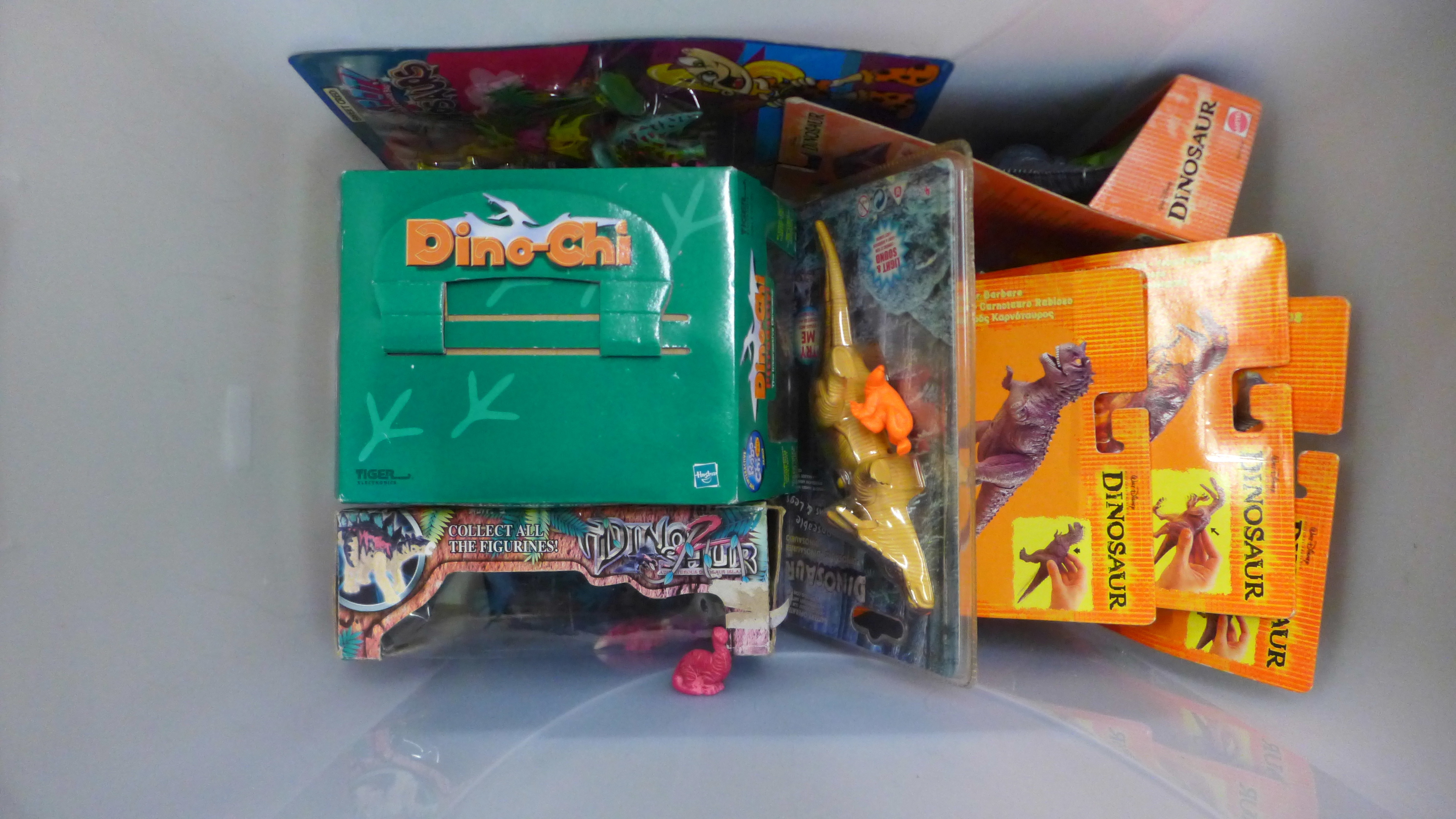 A box of PC gaming magazines and two boxes of dinosaur figures **PLEASE NOTE THIS LOT IS NOT - Image 6 of 6