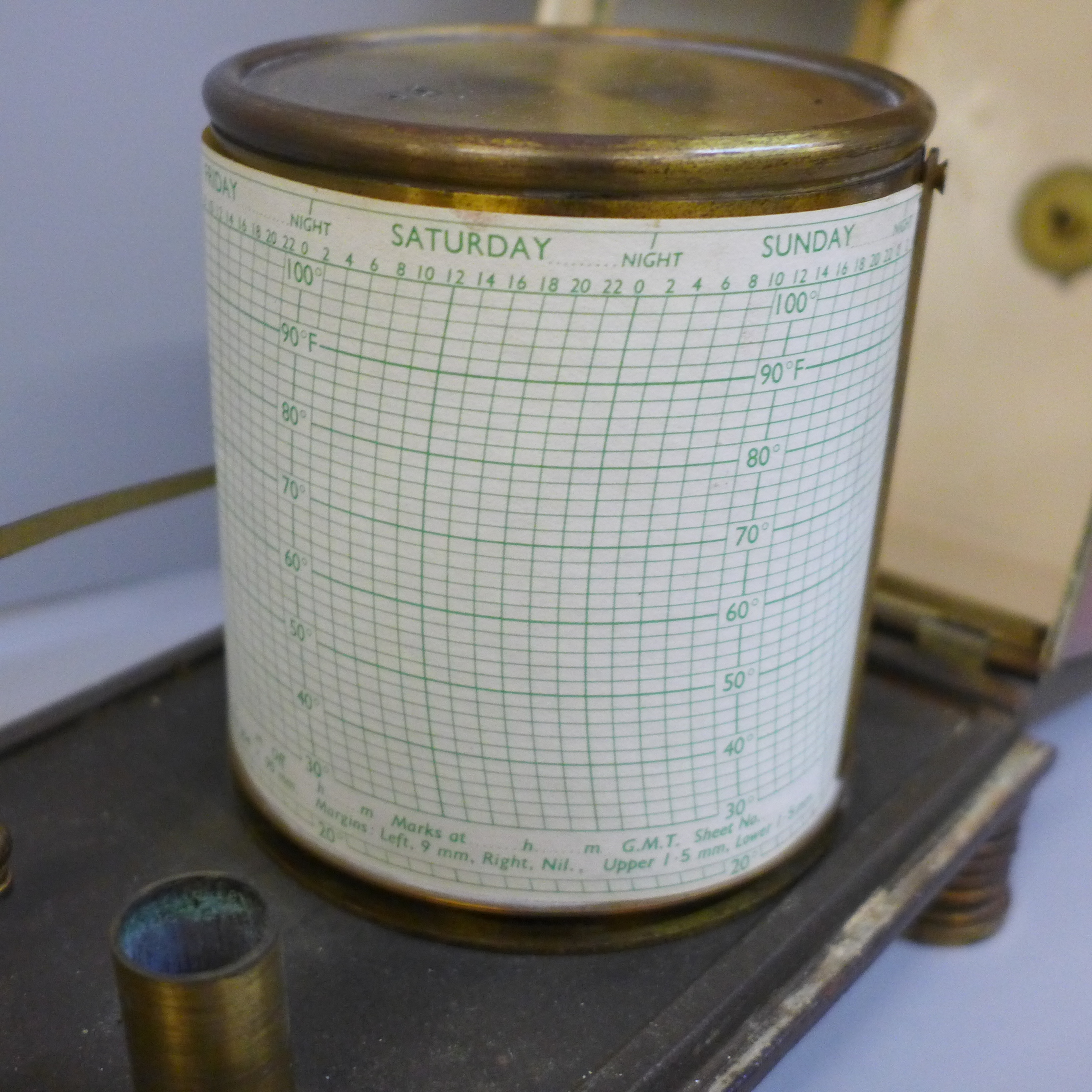 An Edwardian marine copper thermograph - Image 2 of 5